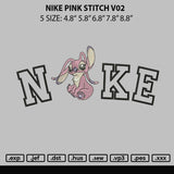 Nike Pink Stitch V02 Embroidery File 6 sizes