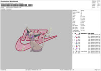 Nike Espeon Embroidery File 6 sizes