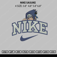 Nike Sasuke Embroidery File 4 size