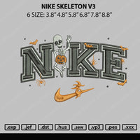 Nike Skeleton V3 Embroidery File 6 sizes