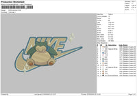 Nike Snorlax02 Embroidery File 6 sizes