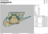 Nike Snorlax02 Embroidery File 6 sizes