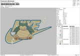 Nike Snorlax02 Embroidery File 6 sizes