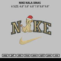 Nike Nala Xmas Embroidery File 6 sizes