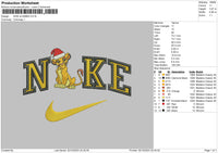 Nike Simba Xmas Embroidery File 6 sizes