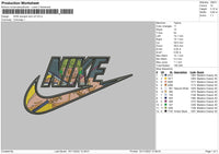 Nike Swoosh Zoro V2 Embroidery File 6 sizes