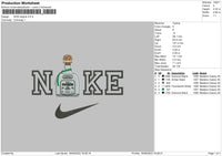 Nike Tequila Embroidery File 5 sizes