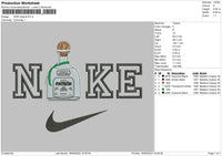 Nike Tequila Embroidery File 5 sizes