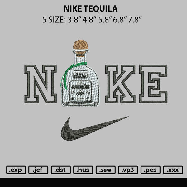 Nike Tequila Embroidery File 5 sizes