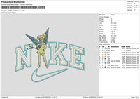 Nike Tinkerbell V2 Embroidery File 6 sizes