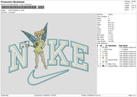 Nike Tinkerbell V2 Embroidery File 6 sizes