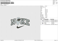 Nike Wall E Embroidery File 6 sizes