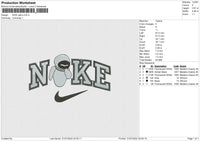 Nike Wall E Embroidery File 6 sizes