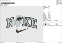 Nike Wall E Embroidery File 6 sizes