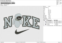 Nike Wall E Embroidery File 6 sizes