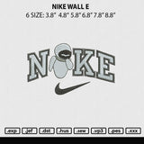 Nike Wall E Embroidery File 6 sizes