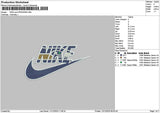 Nike Word Eagle Embroidery File 6 sizes