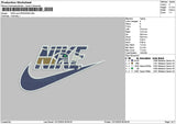 Nike Word Eagle Embroidery File 6 sizes