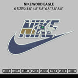 Nike Word Eagle Embroidery File 6 sizes