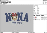 Ninatext Minnie Embroidery File 6 sizes