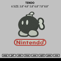 Tendo Embroidery File 6 sizes