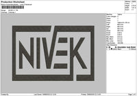 Nivektext V1 Embroidery File 6 sizes