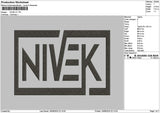 Nivektext V1 Embroidery File 6 sizes