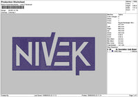 Nivektext V2 Embroidery File 6 sizes