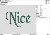 Nicetext 001 Embroidery File 6 sizes