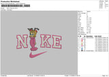 Nike Pink Girl Embroidery File 6 sizes