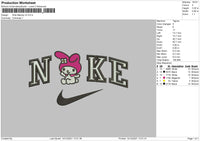 Nike Melody V2 Embroidery File 4 size