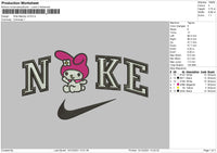 Nike Melody V2 Embroidery File 4 size