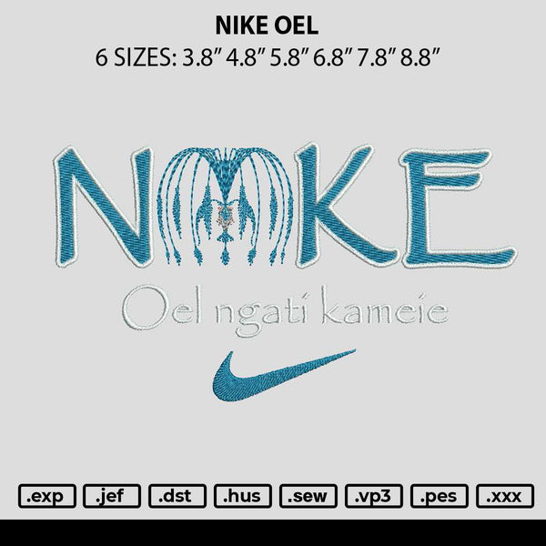 Nike Oel Embroidery File 6 sizes