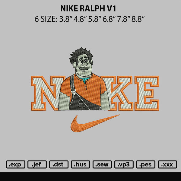 Nike Ralph V1 Embroidery File 6 sizes