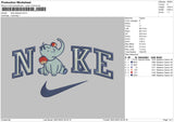 Nike Elephant Embroidery File 4 size