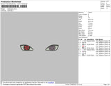 Ninja Eyes Embroidery File 4 size