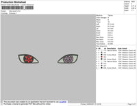 Ninja Eyes Embroidery File 4 size