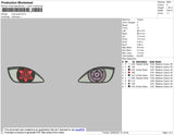 Ninja Eyes Embroidery File 4 size