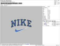 Nike 2 Outline Fill Embroidery File 4 size