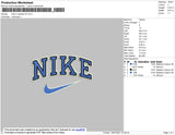 Nike 2 Outline Fill Embroidery File 4 size