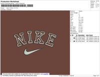 Nike 2 Outline V3 Embroidery File 4 size