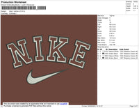 Nike 2 Outline V3 Embroidery File 4 size