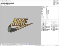 Nike Anime 02 Embroidery File 4 Size