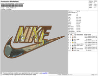 Nike Anime 02 Embroidery File 4 Size