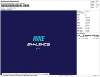 Nike Athletics Embroidery File 4 size
