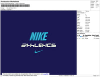 Nike Athletics Embroidery File 4 size