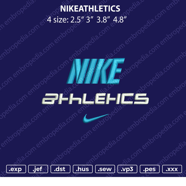 Nike Athletics Embroidery File 4 size