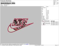 Nike Badger Embroidery File 4 size