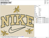 1 Nike Bee Embroidery File 5 Size