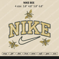 1 Nike Bee Embroidery File 5 Size